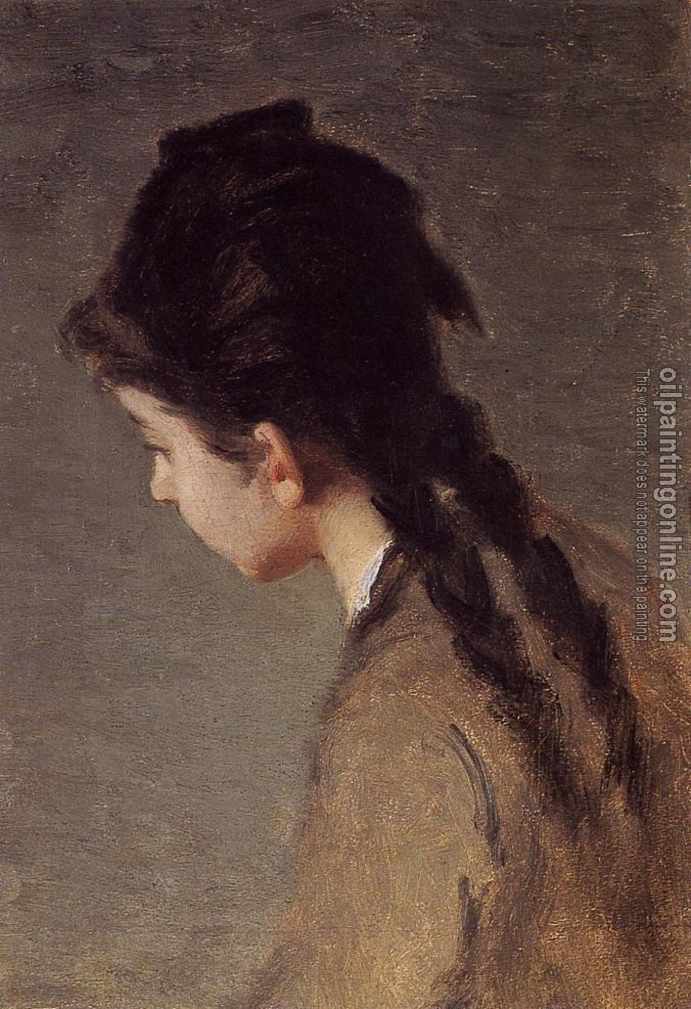 Gonzales, Eva - Portrait of Jeanne Gonzales in Profile